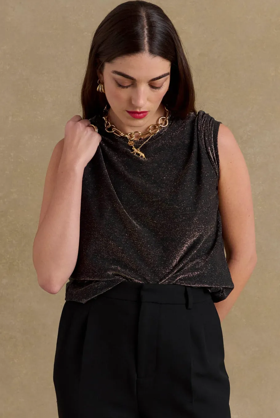 Tee-Shirts Et Bodies|Balzac Tee-Shirt Son Noir Irise Dore