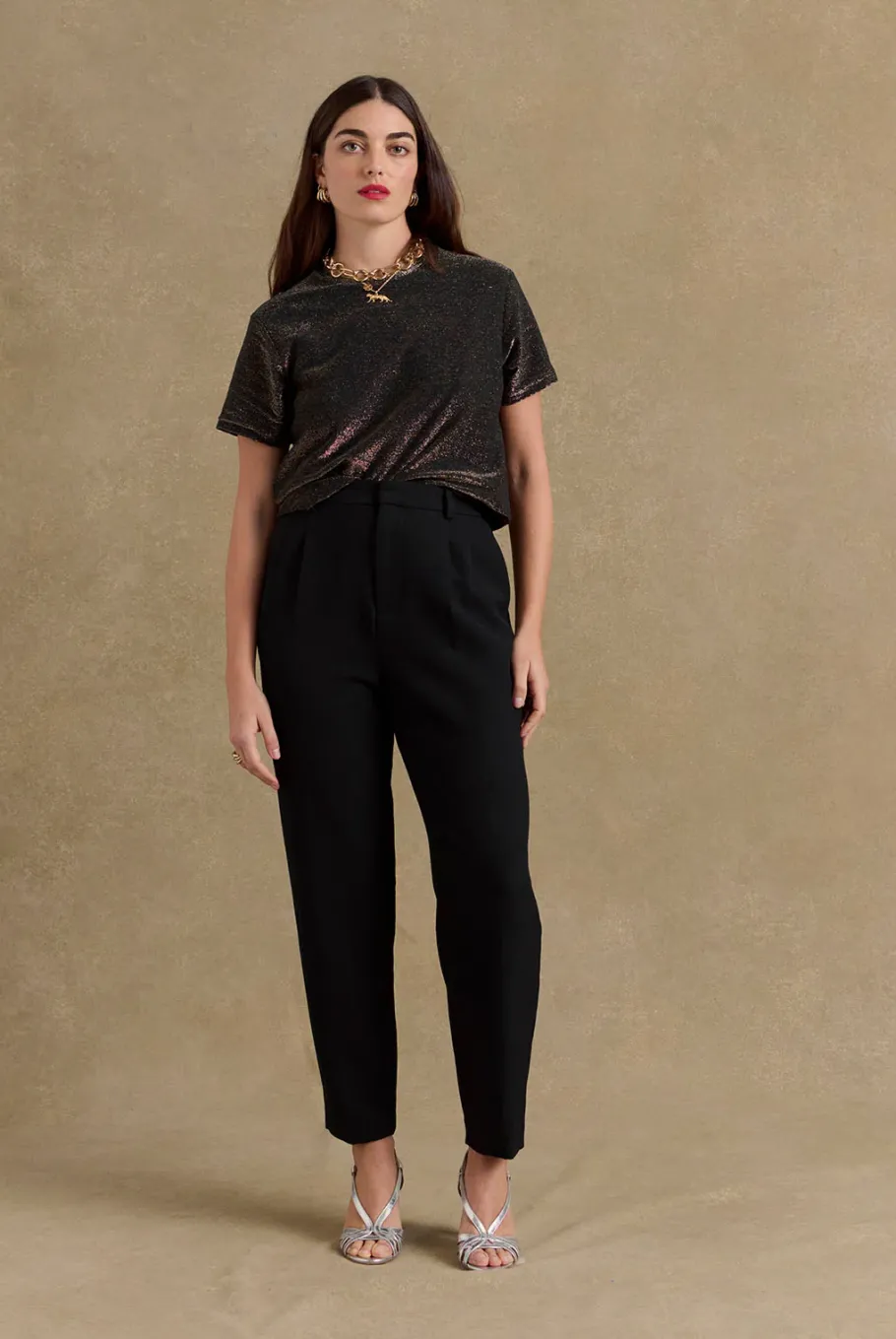Tee-Shirts Et Bodies|Balzac Tee-Shirt Son Noir Irise Dore
