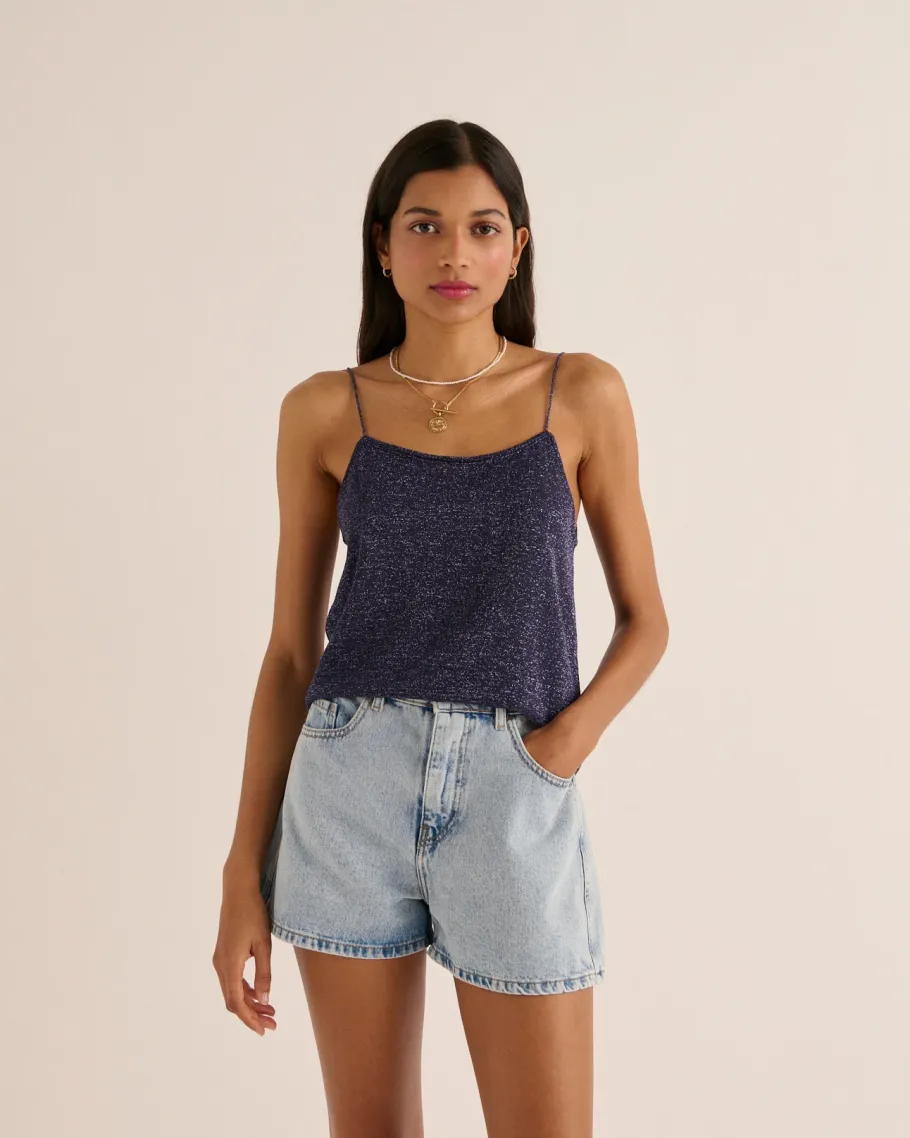 Tee-Shirts Et Bodies|Balzac Top Amandier Marine Irise
