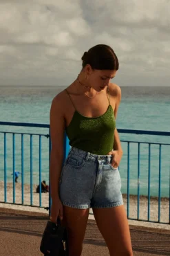 Tee-Shirts Et Bodies|Balzac Top Amandier Vert Foret