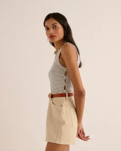 Tee-Shirts Et Bodies|Balzac Top Origan Rayures Marine Et Blanc
