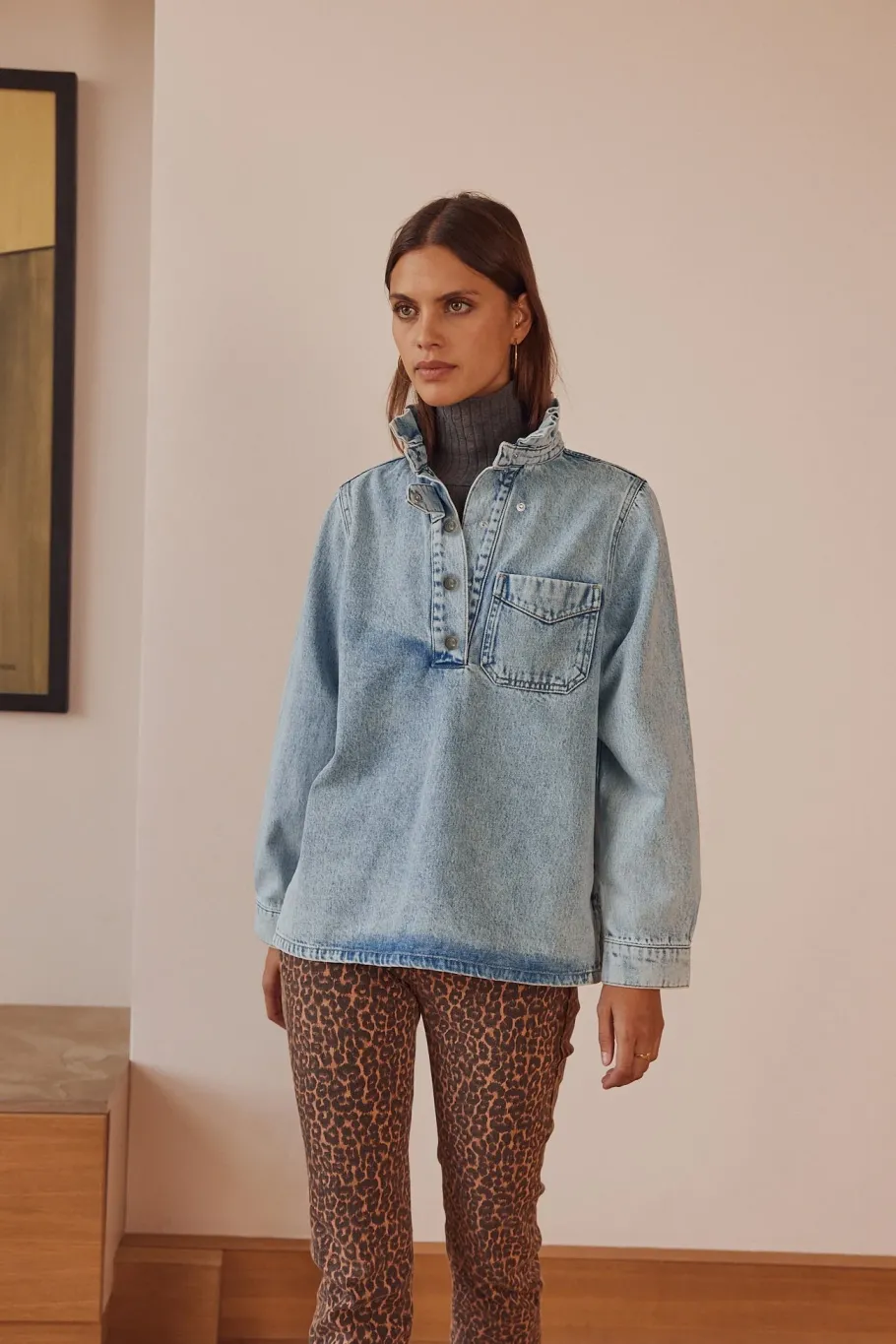 Chemises Et Blouses|Balzac Vareuse Cyrius Bleu Glacier