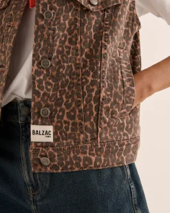 Denim|Balzac Veste Felipa Leopard Cafe