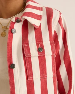 Costumes Et Ensembles|Balzac Veste Philou Rayures Rouge Et Blanc